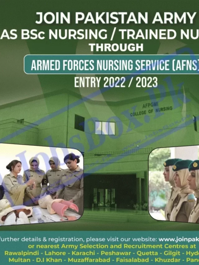 Pakistan Army Nursing Jobs 2022 - Join Pak Army Through AFNS