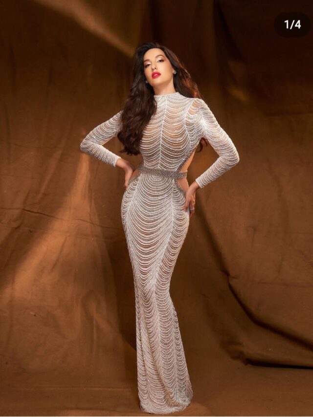 Nora Fatehi in Shimmer Dresses